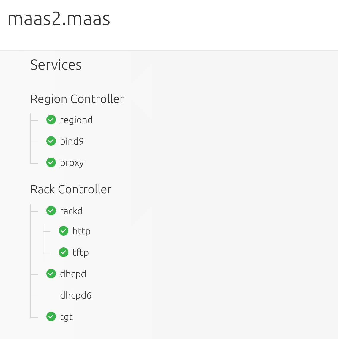 DHCPサーバーの状態 DHCPサーバーの状態